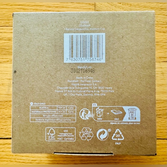 Nespresso Barista Cappuccino Cup Medium & Upcycled Barista Apron NWT - Picture 7 of 7